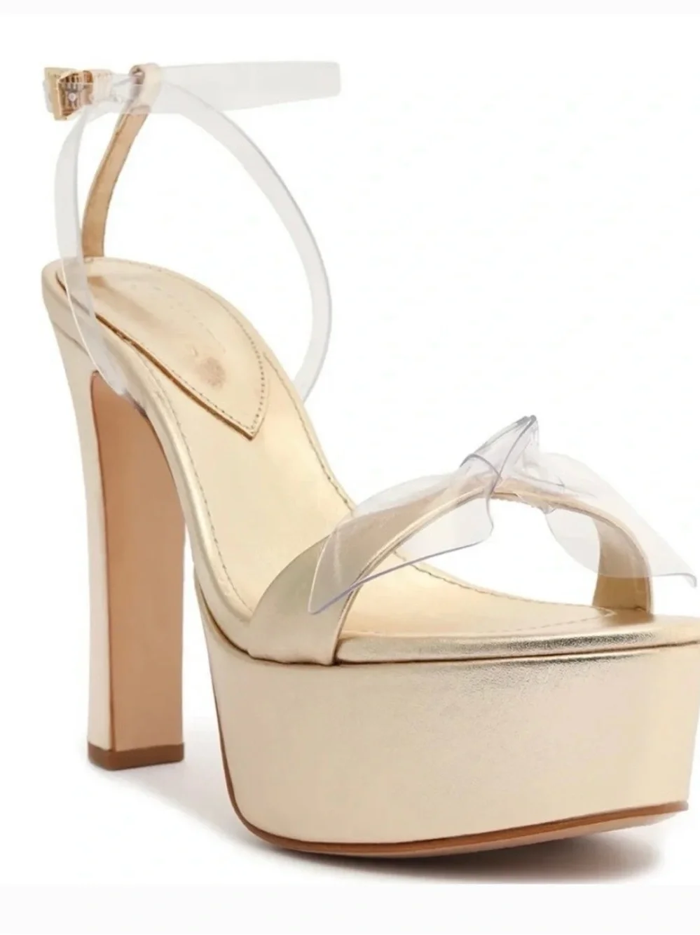 Schutz Elyda Platform Sandal 7.5 Gold